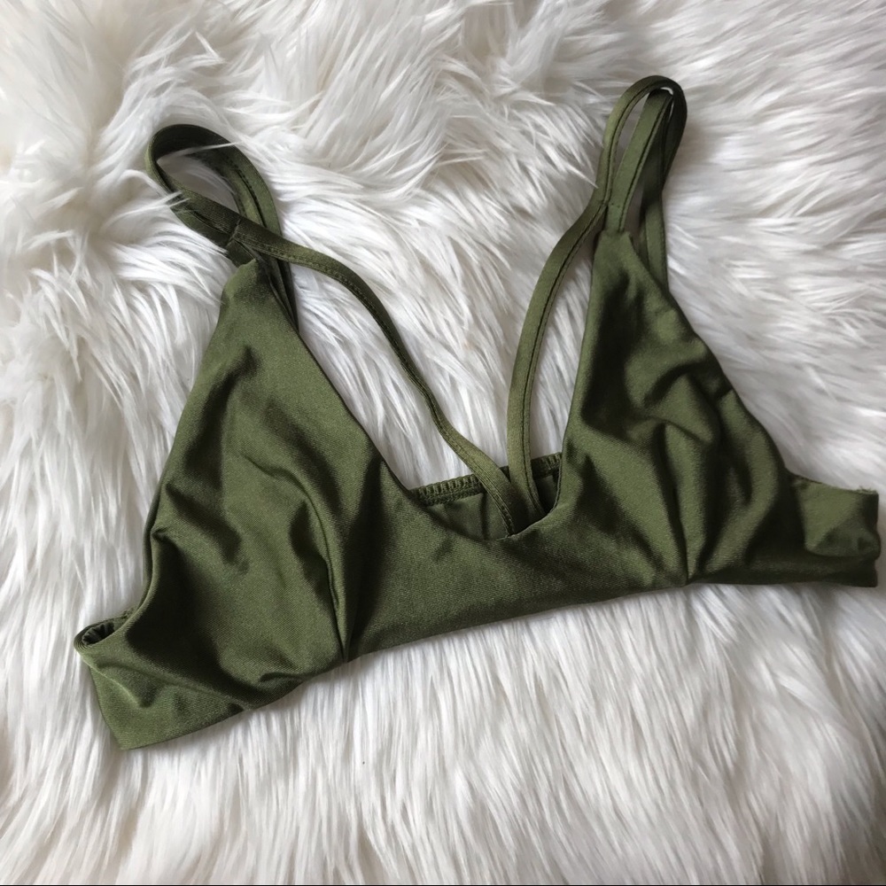 Tiny Green Bikini Top